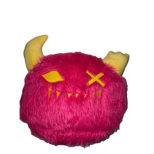 Meow Wolf Monster Snaggy Pink Yellow Horn Plush Stuffed Animal Toy NWT